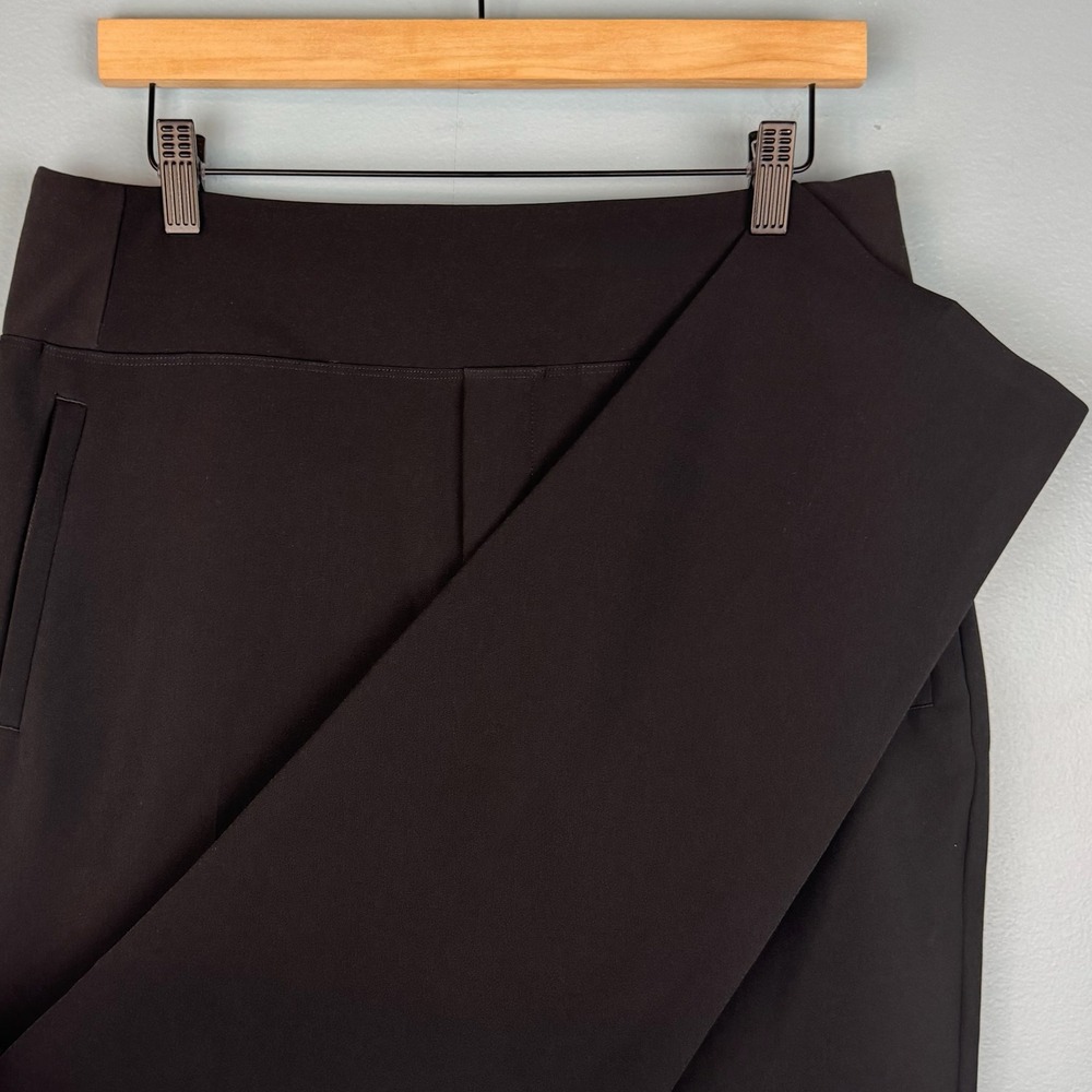 Athleta Endless High Rise Pants Womens 10 Tall Black Tapered Leg Office Trouser